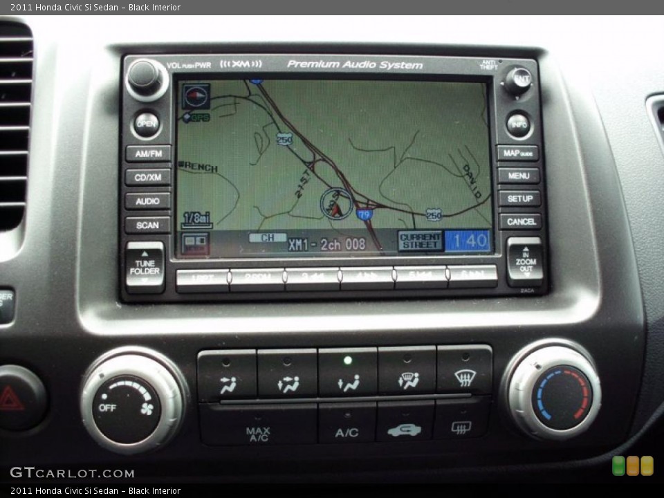 Black Interior Navigation for the 2011 Honda Civic Si Sedan #47358644
