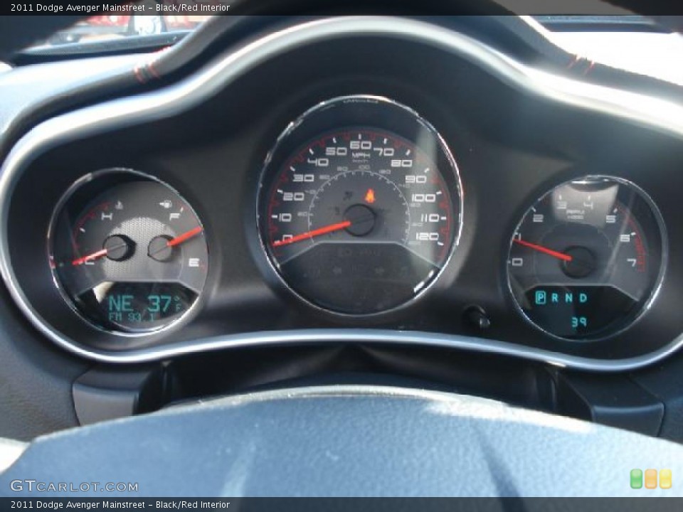 Black/Red Interior Gauges for the 2011 Dodge Avenger Mainstreet #47359532