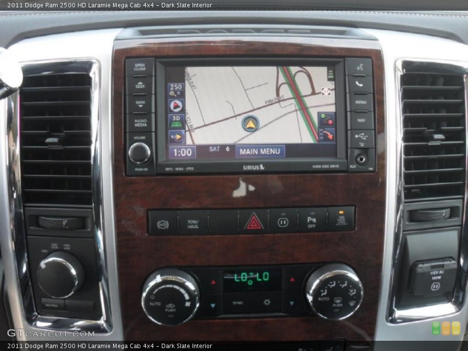 Dark Slate Interior Controls for the 2011 Dodge Ram 2500 HD Laramie Mega Cab 4x4 #47360024