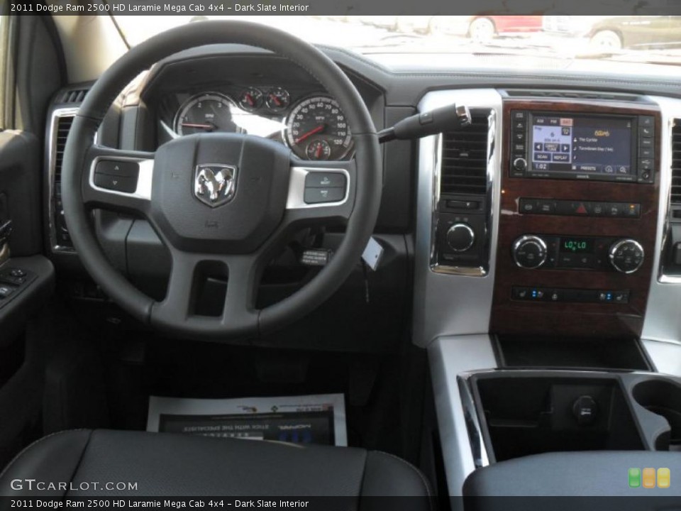 Dark Slate Interior Dashboard for the 2011 Dodge Ram 2500 HD Laramie Mega Cab 4x4 #47360144