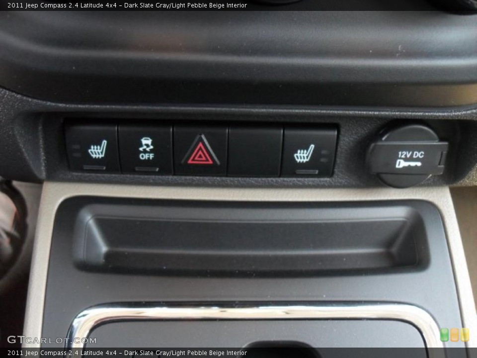 Dark Slate Gray/Light Pebble Beige Interior Controls for the 2011 Jeep Compass 2.4 Latitude 4x4 #47360462