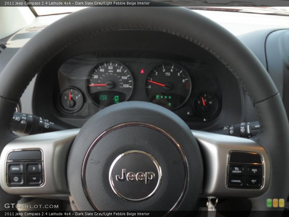 Dark Slate Gray/Light Pebble Beige Interior Controls for the 2011 Jeep Compass 2.4 Latitude 4x4 #47360492