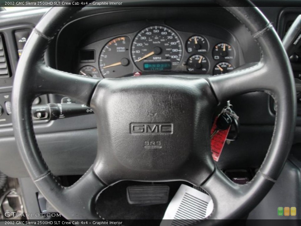 Graphite Interior Steering Wheel for the 2002 GMC Sierra 2500HD SLT Crew Cab 4x4 #47360615