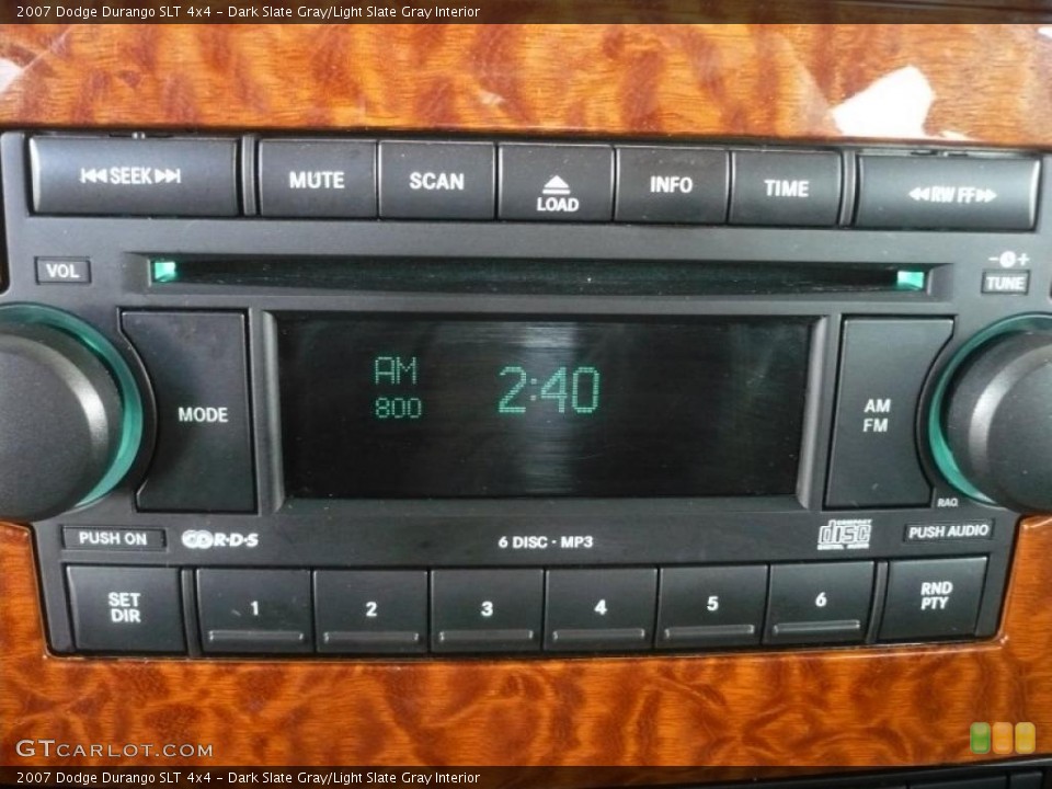 Dark Slate Gray/Light Slate Gray Interior Controls for the 2007 Dodge Durango SLT 4x4 #47363576