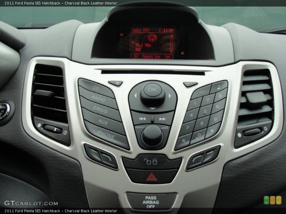 Charcoal Black Leather Interior Controls for the 2011 Ford Fiesta SES Hatchback #47367338