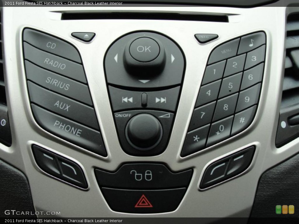 Charcoal Black Leather Interior Controls for the 2011 Ford Fiesta SES Hatchback #47367365