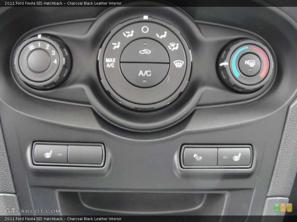 Charcoal Black Leather Interior Controls for the 2011 Ford Fiesta SES Hatchback #47367380