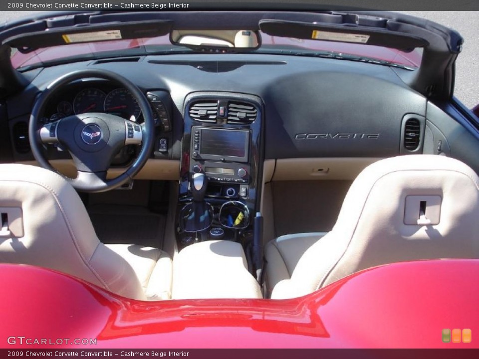 Cashmere Beige Interior Dashboard for the 2009 Chevrolet Corvette Convertible #47368655