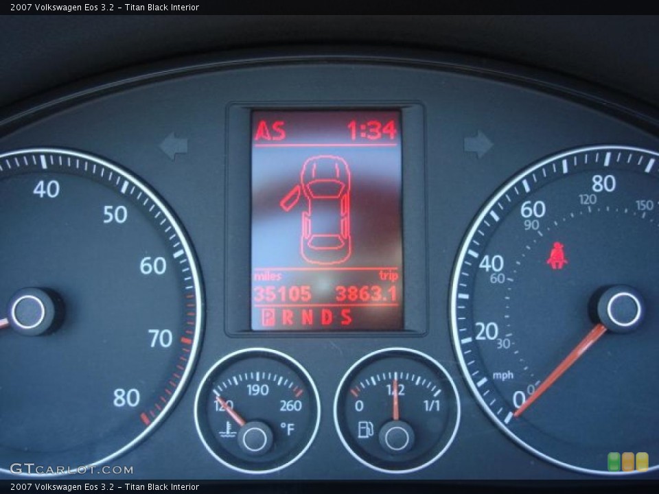 Titan Black Interior Gauges for the 2007 Volkswagen Eos 3.2 #47374736
