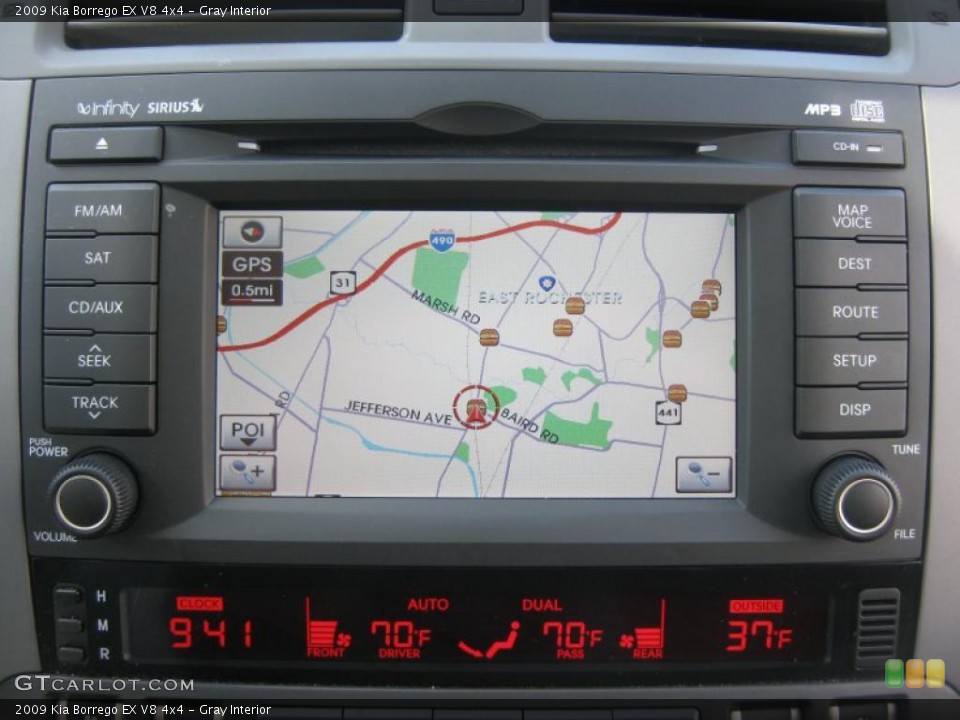 Gray Interior Navigation for the 2009 Kia Borrego EX V8 4x4 #47376608