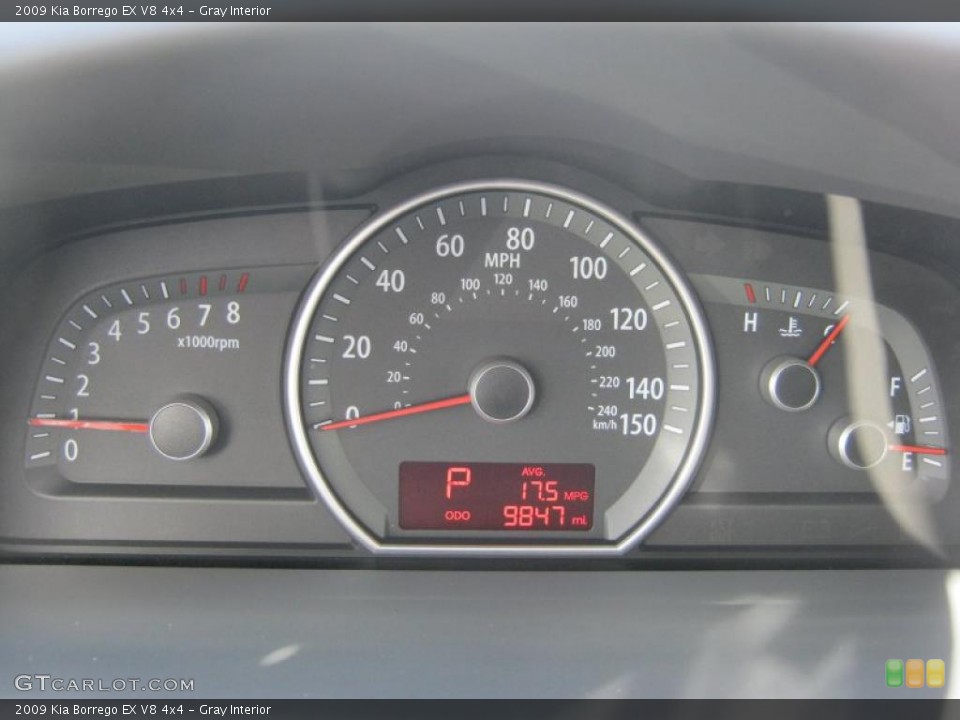 Gray Interior Gauges for the 2009 Kia Borrego EX V8 4x4 #47377034