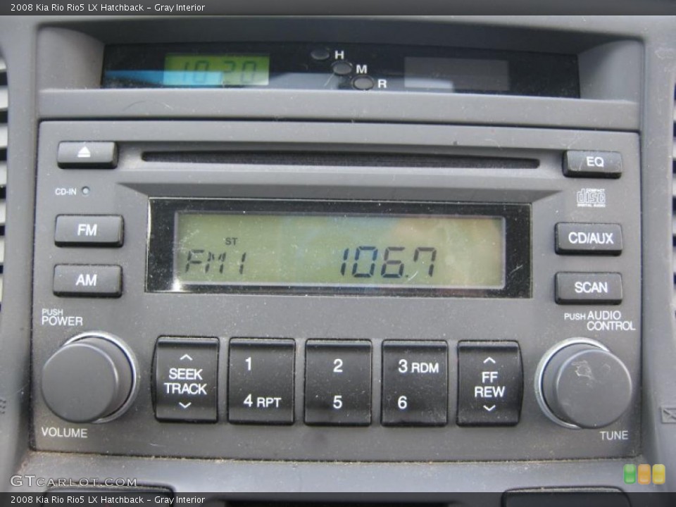 Gray Interior Controls for the 2008 Kia Rio Rio5 LX Hatchback #47377961