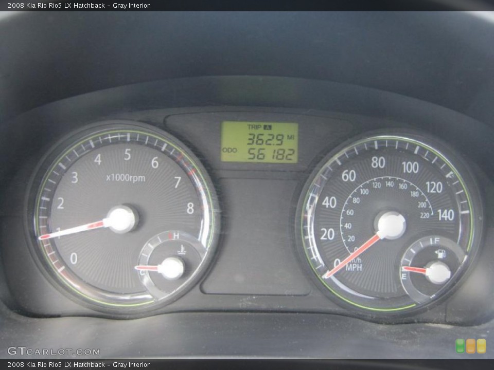 Gray Interior Gauges for the 2008 Kia Rio Rio5 LX Hatchback #47378233