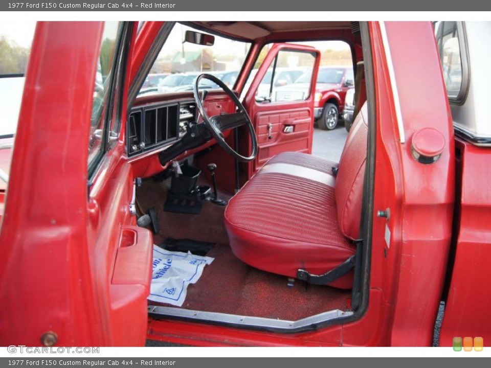 Red Interior Photo for the 1977 Ford F150 Custom Regular Cab 4x4 #47379920