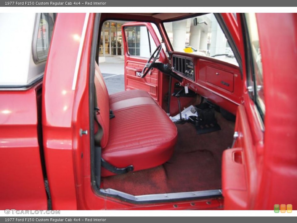 Red Interior Photo for the 1977 Ford F150 Custom Regular Cab 4x4 #47379950