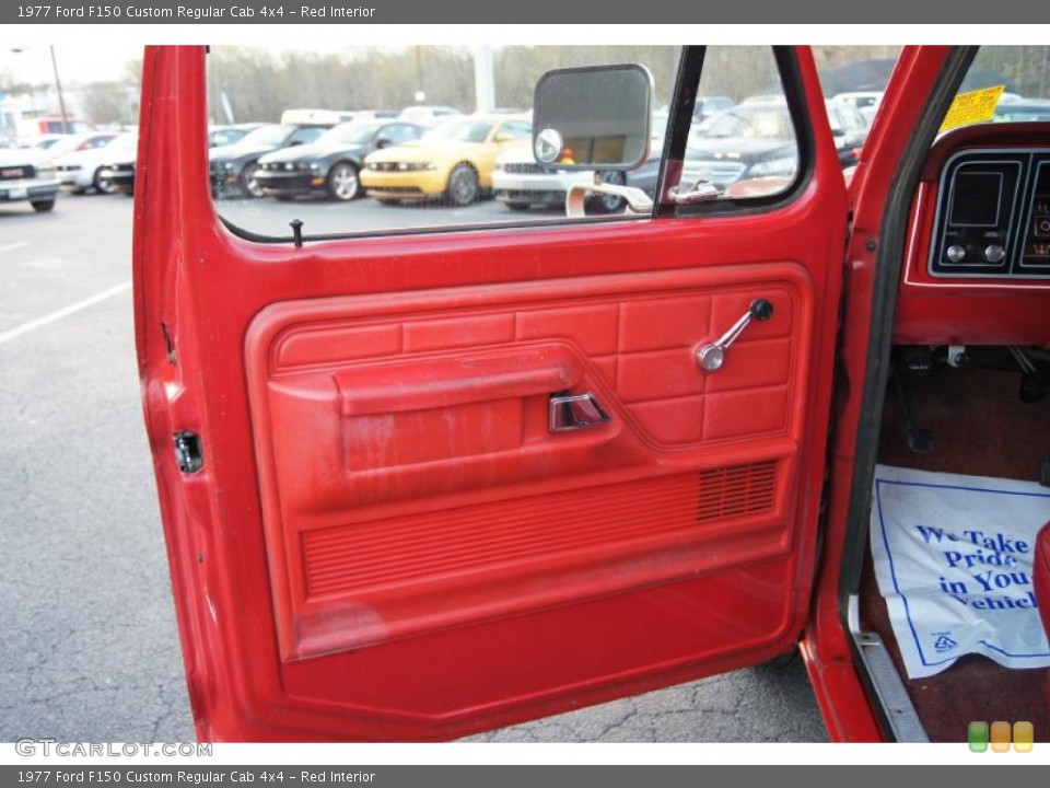 Red Interior Door Panel for the 1977 Ford F150 Custom Regular Cab 4x4 #47380064