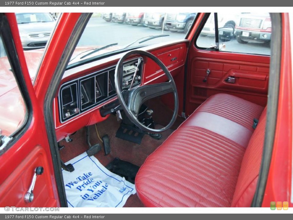 Red Interior Prime Interior for the 1977 Ford F150 Custom Regular Cab 4x4 #47380151