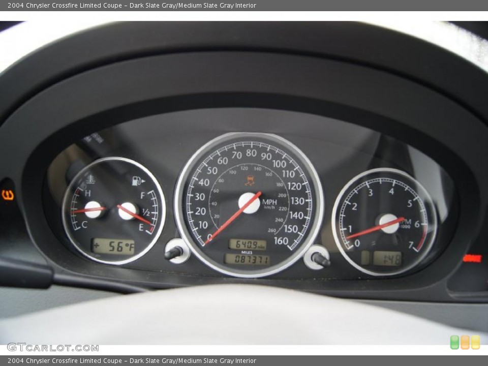Dark Slate Gray/Medium Slate Gray Interior Gauges for the 2004 Chrysler Crossfire Limited Coupe #47380928