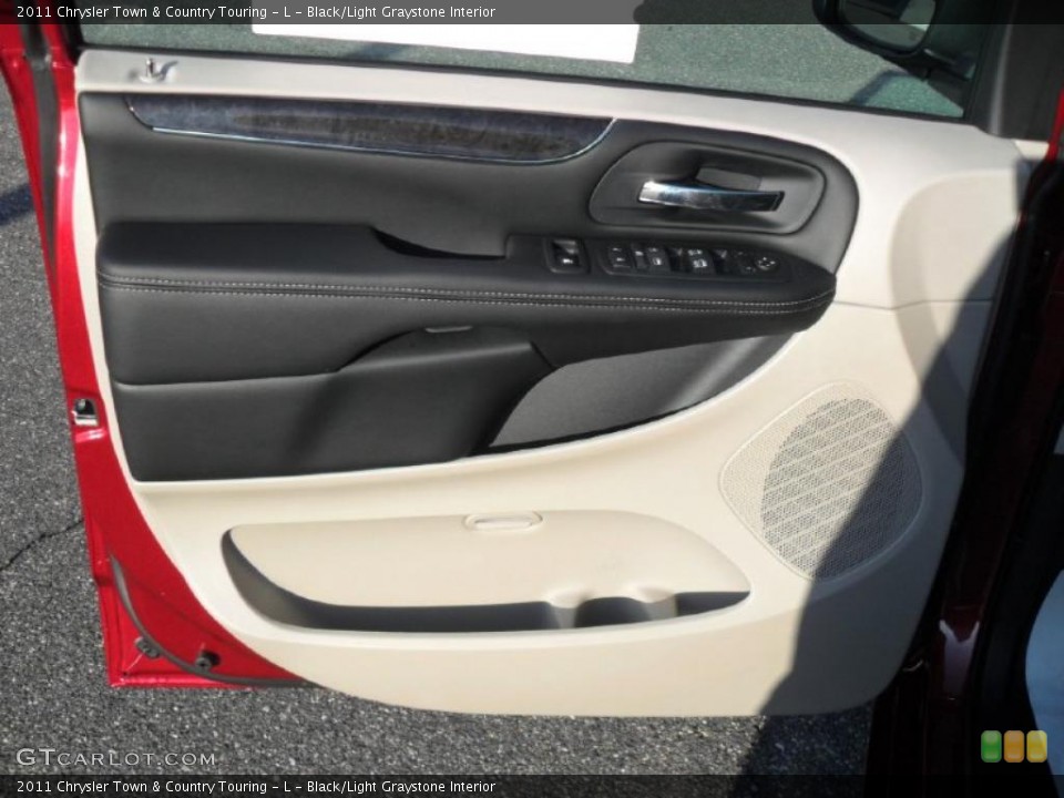 Black/Light Graystone Interior Door Panel for the 2011 Chrysler Town & Country Touring - L #47381273