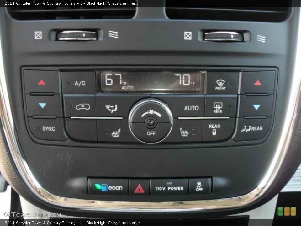 Black/Light Graystone Interior Controls for the 2011 Chrysler Town & Country Touring - L #47381309