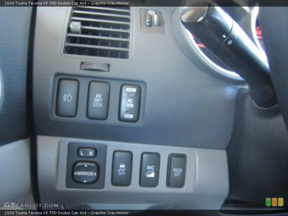 Graphite Gray Interior Controls for the 2009 Toyota Tacoma V6 TRD Double Cab 4x4 #47382272