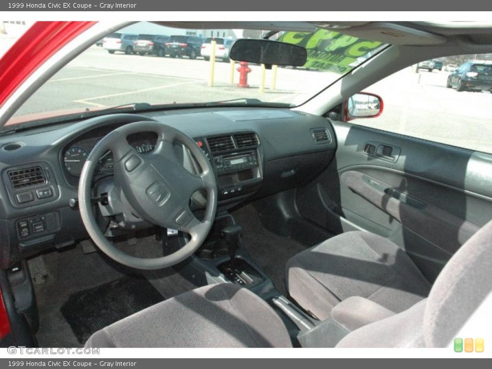 Gray Interior Photo for the 1999 Honda Civic EX Coupe #47382650