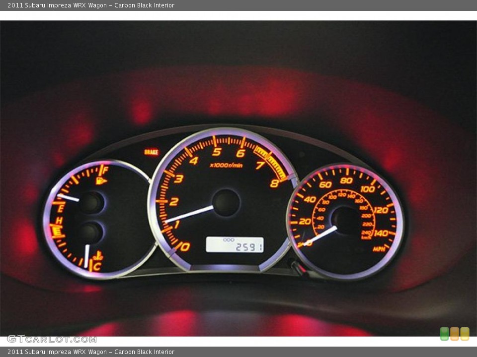 Carbon Black Interior Gauges for the 2011 Subaru Impreza WRX Wagon #47384930