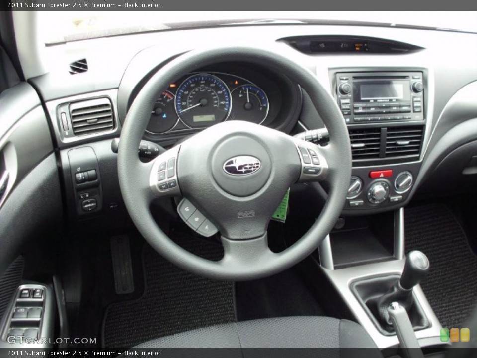 Black Interior Controls for the 2011 Subaru Forester 2.5 X Premium #47385800