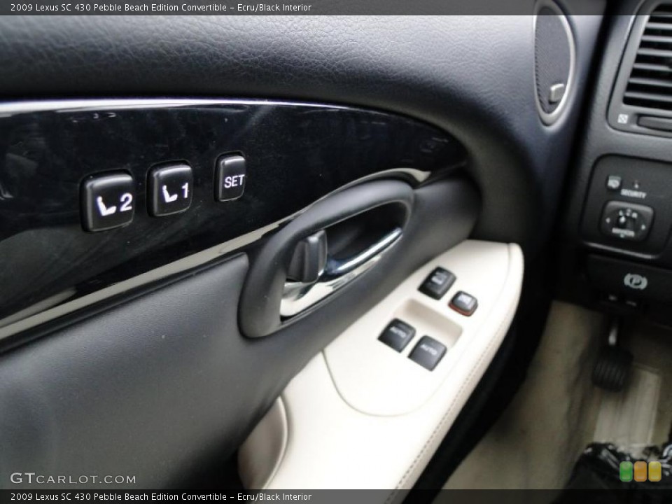 Ecru/Black Interior Controls for the 2009 Lexus SC 430 Pebble Beach Edition Convertible #47387327
