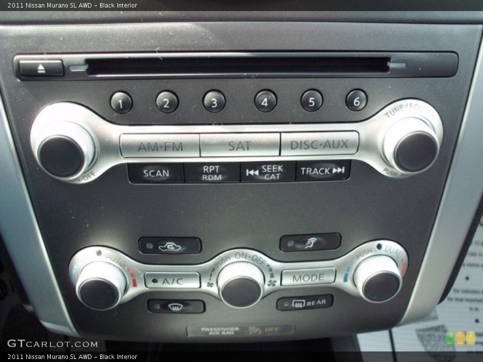 Black Interior Controls for the 2011 Nissan Murano SL AWD #47387339