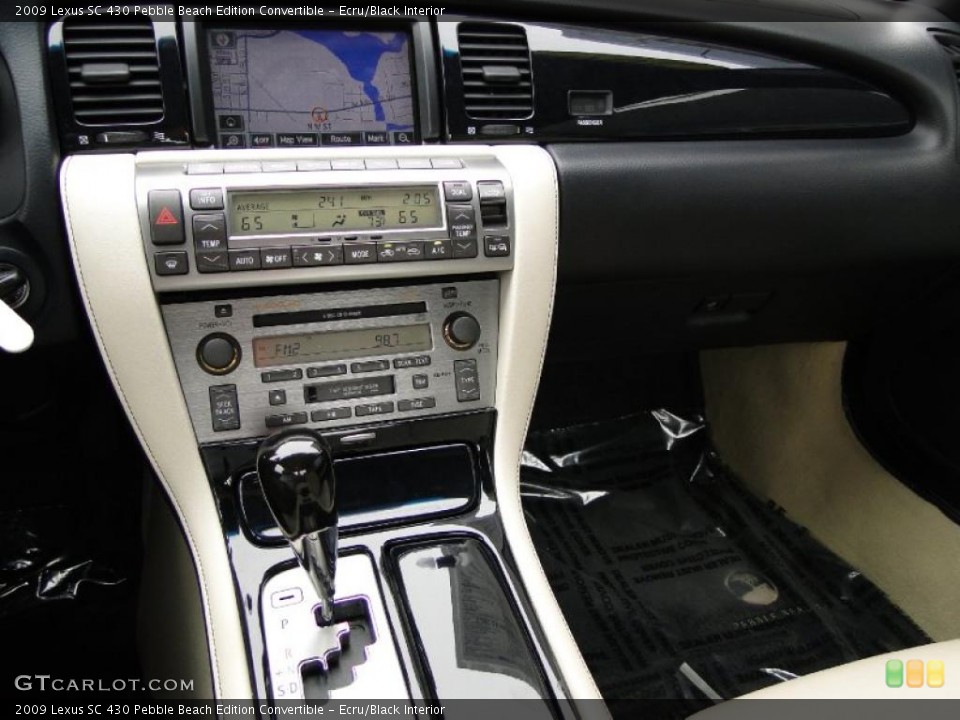 Ecru/Black Interior Controls for the 2009 Lexus SC 430 Pebble Beach Edition Convertible #47387381