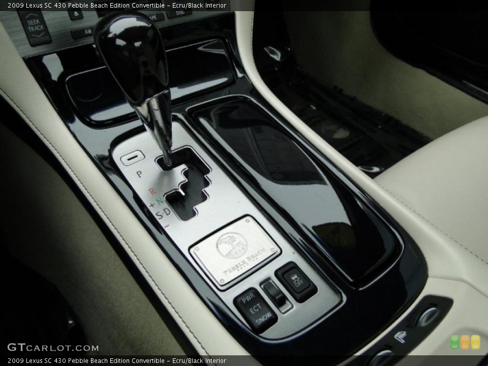 Ecru/Black Interior Transmission for the 2009 Lexus SC 430 Pebble Beach Edition Convertible #47387399