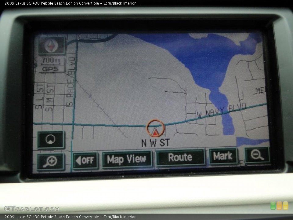 Ecru/Black Interior Navigation for the 2009 Lexus SC 430 Pebble Beach Edition Convertible #47387411