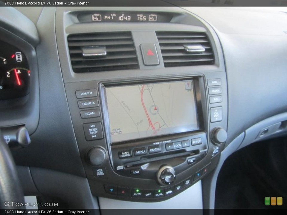 Gray Interior Navigation for the 2003 Honda Accord EX V6 Sedan #47387534