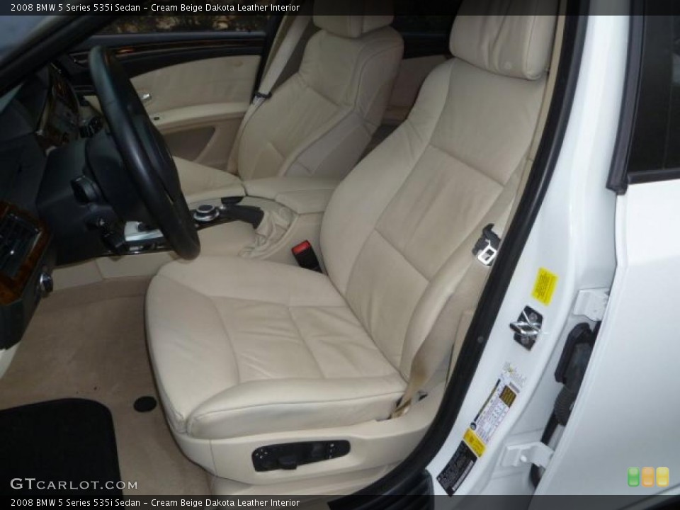 Cream Beige Dakota Leather Interior Photo for the 2008 BMW 5 Series 535i Sedan #47387726