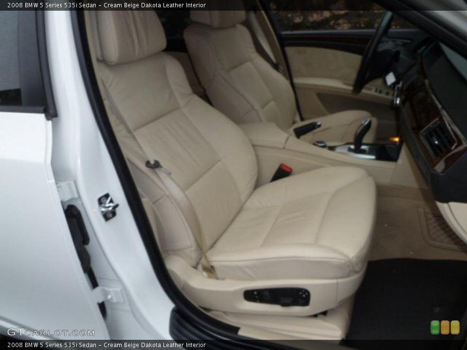 Cream Beige Dakota Leather Interior Photo for the 2008 BMW 5 Series 535i Sedan #47387756