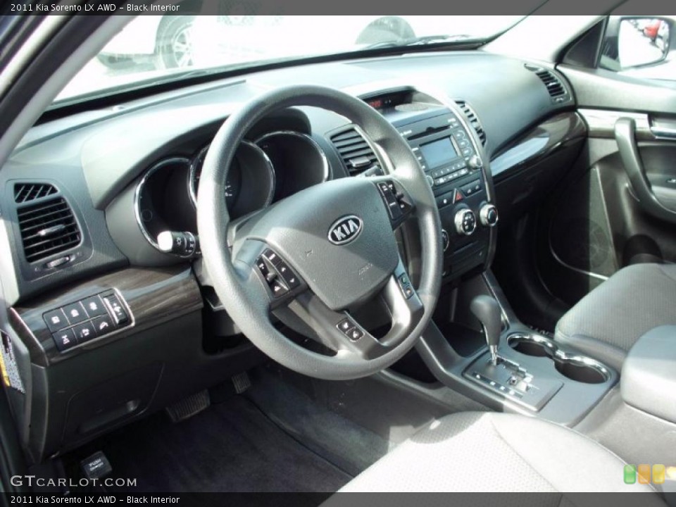 Black Interior Prime Interior for the 2011 Kia Sorento LX AWD #47388452