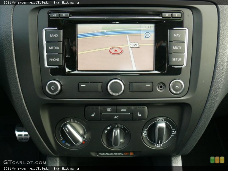 Titan Black Interior Navigation for the 2011 Volkswagen Jetta SEL Sedan #47389514