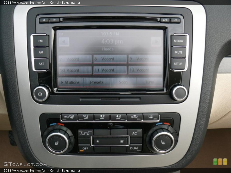 Cornsilk Beige Interior Controls for the 2011 Volkswagen Eos Komfort #47390645