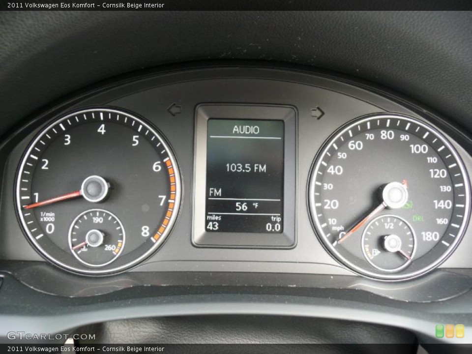 Cornsilk Beige Interior Gauges for the 2011 Volkswagen Eos Komfort #47390660