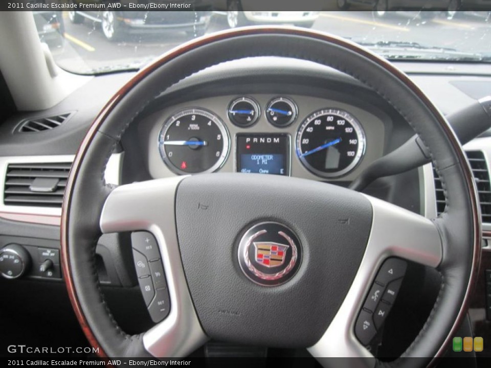 Ebony/Ebony Interior Steering Wheel for the 2011 Cadillac Escalade Premium AWD #47391926