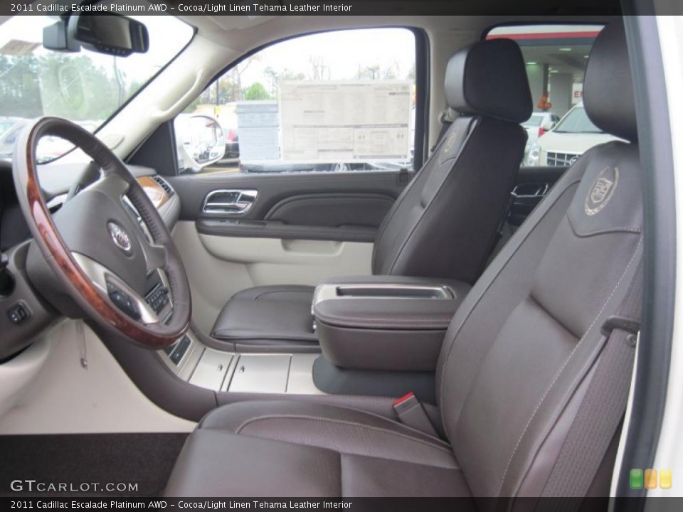 Cocoa/Light Linen Tehama Leather Interior Photo for the 2011 Cadillac Escalade Platinum AWD #47392106