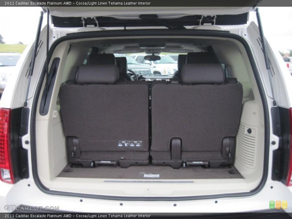 Cocoa/Light Linen Tehama Leather Interior Trunk for the 2011 Cadillac Escalade Platinum AWD #47392169
