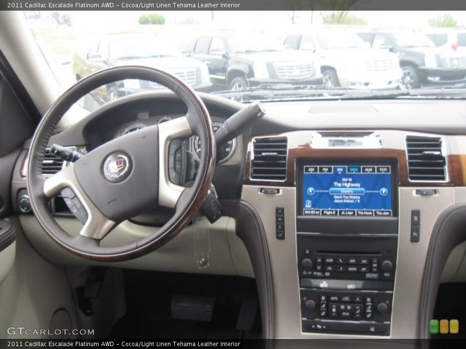 Cocoa/Light Linen Tehama Leather Interior Dashboard for the 2011 Cadillac Escalade Platinum AWD #47392196