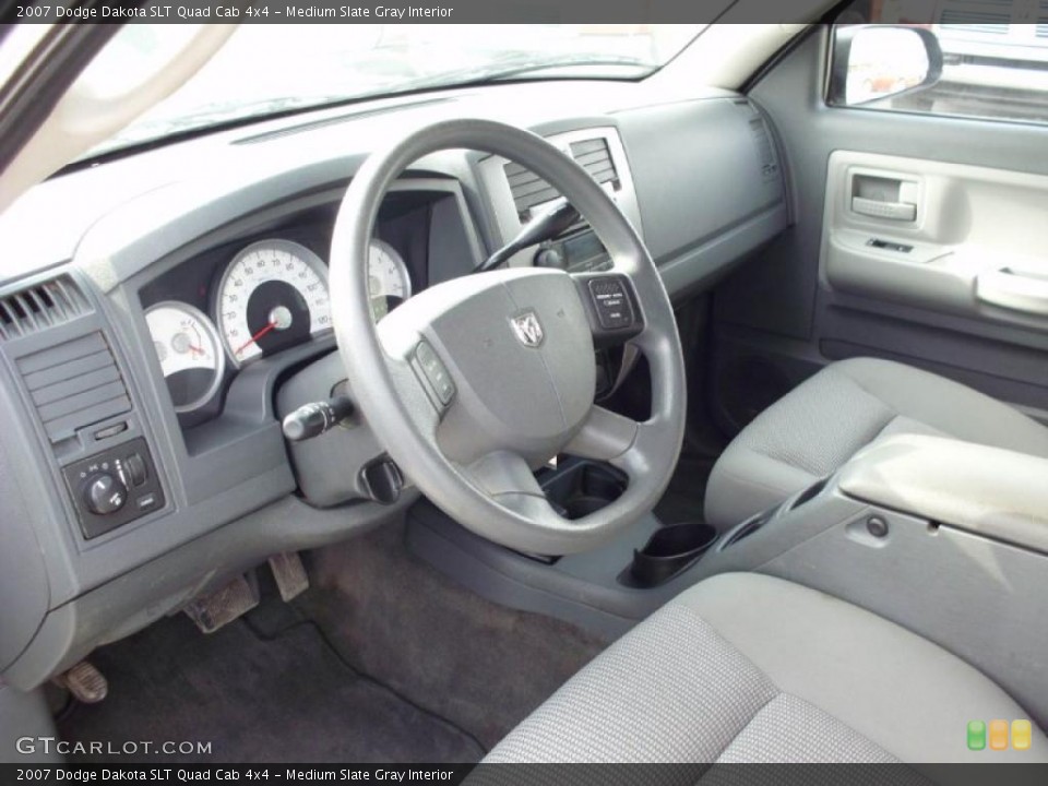 Medium Slate Gray Interior Prime Interior for the 2007 Dodge Dakota SLT Quad Cab 4x4 #47392208