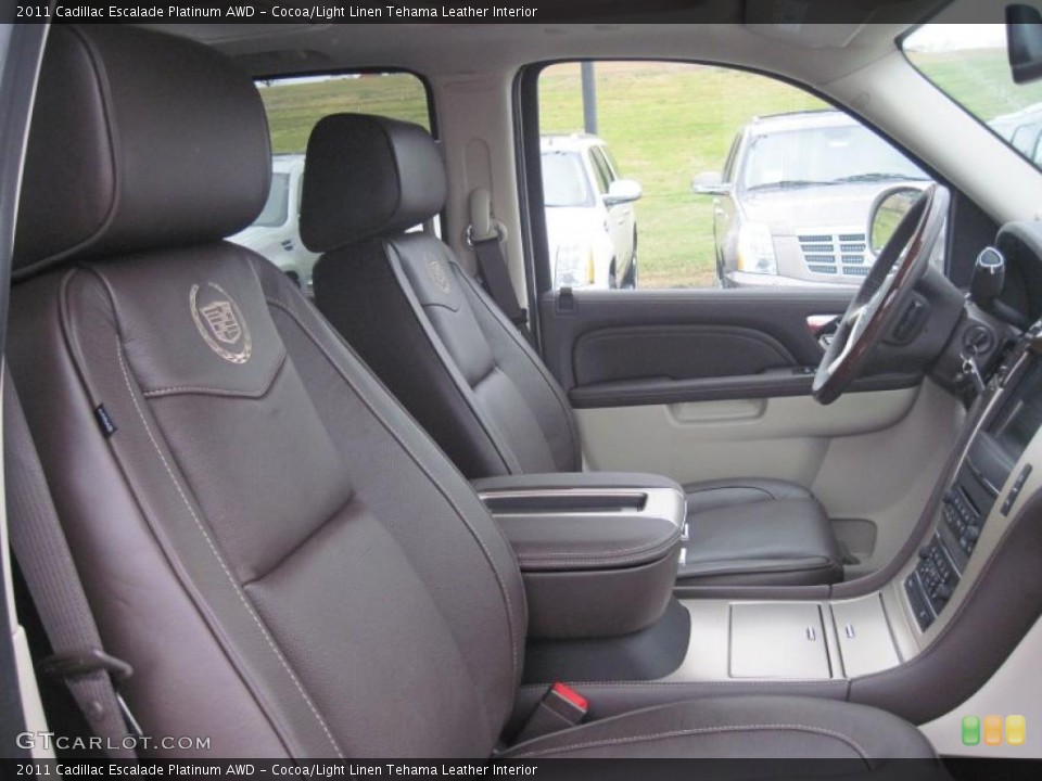 Cocoa/Light Linen Tehama Leather Interior Photo for the 2011 Cadillac Escalade Platinum AWD #47392256