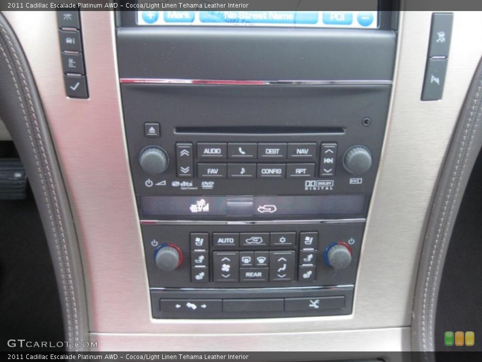 Cocoa/Light Linen Tehama Leather Interior Controls for the 2011 Cadillac Escalade Platinum AWD #47392319