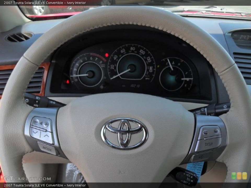 Ivory Interior Gauges for the 2007 Toyota Solara SLE V6 Convertible #47393267