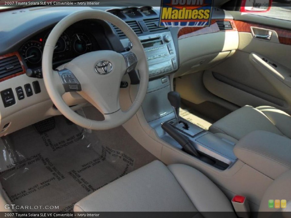Ivory Interior Steering Wheel for the 2007 Toyota Solara SLE V6 Convertible #47393384