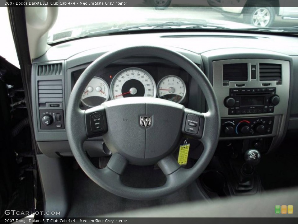 Medium Slate Gray Interior Dashboard for the 2007 Dodge Dakota SLT Club Cab 4x4 #47393471